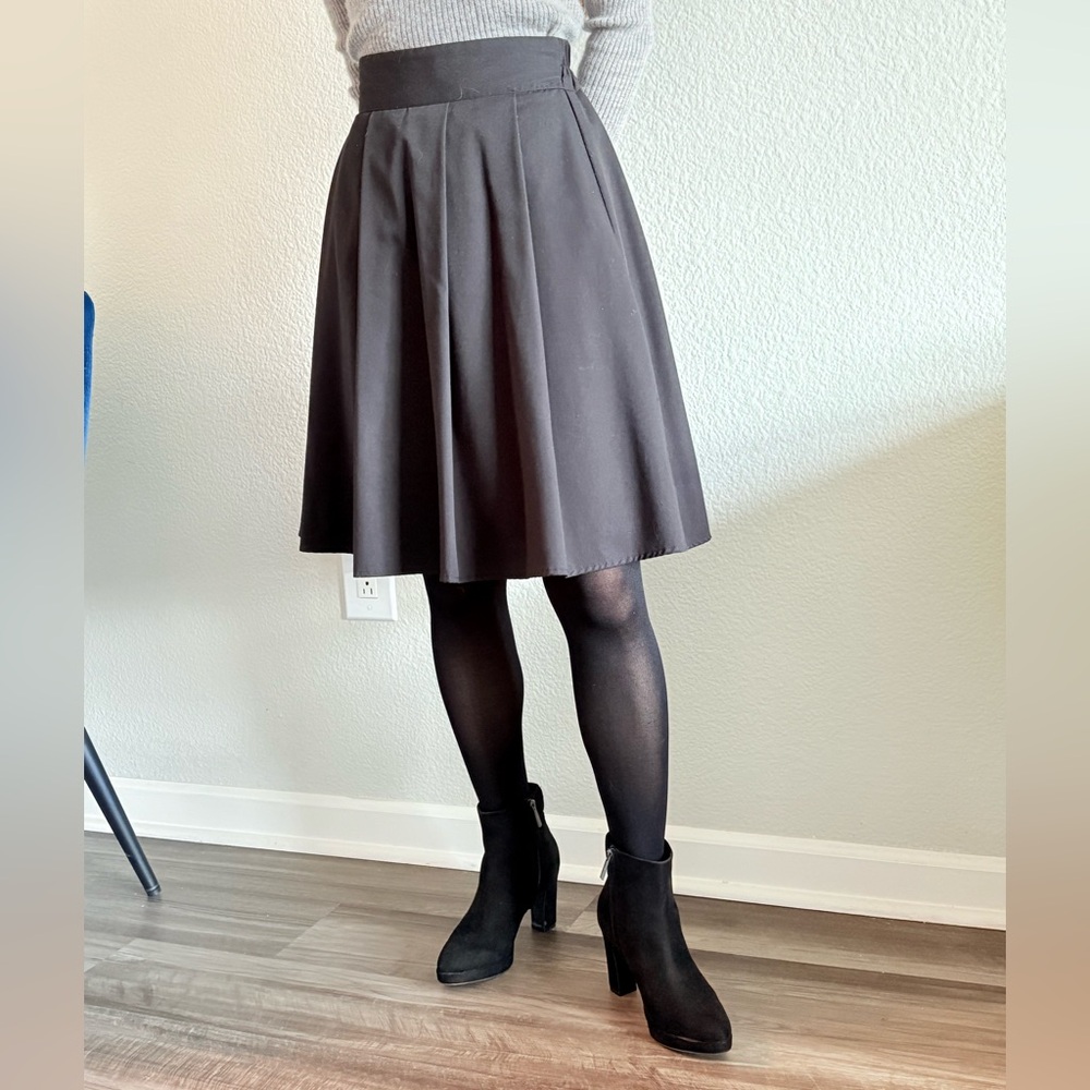 ELVENCE DEUX - Black Umbrella Skirt - Size 38